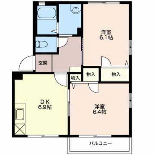 パークハウスこざくら 201号室 間取り
