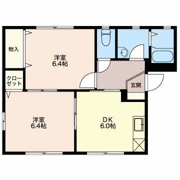 グリーンヒル3 201号室 間取り