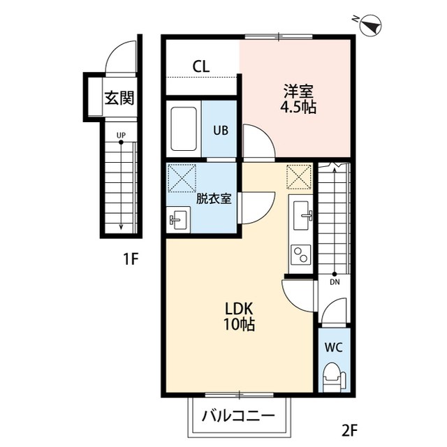カーム近江 203号室 間取り