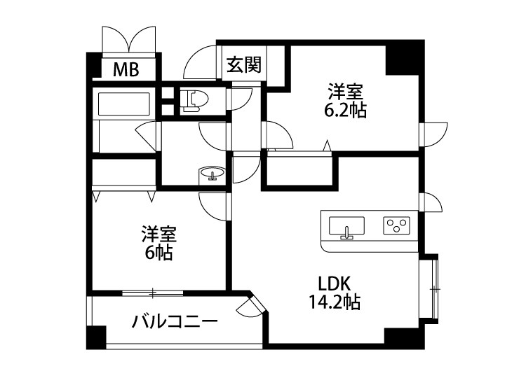 Ｄクラディア米山 901号室 間取り