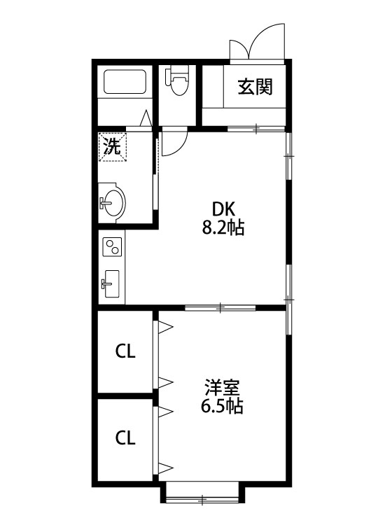 オレンジハウス竹尾 101号室 間取り