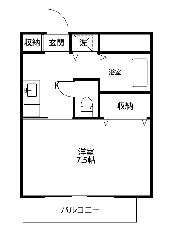 グランティ新潟 505号室 間取り