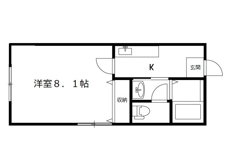 キーウエスト万代 間取り図
