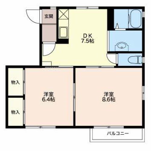 ハイツプリス 102号室 間取り