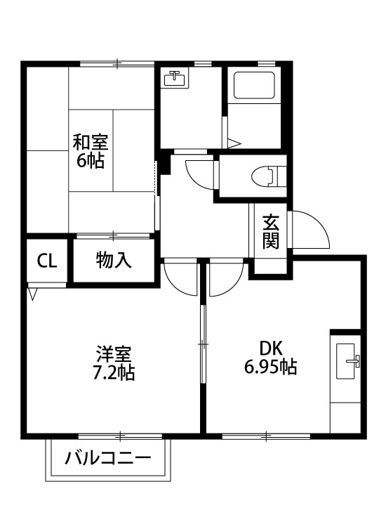 Nミレニアム 202号室 間取り