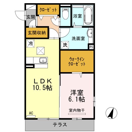 カノン上近江 201号室 間取り