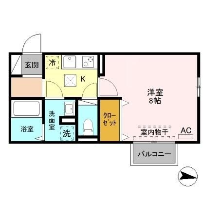 モーニングビュー 102号室 間取り