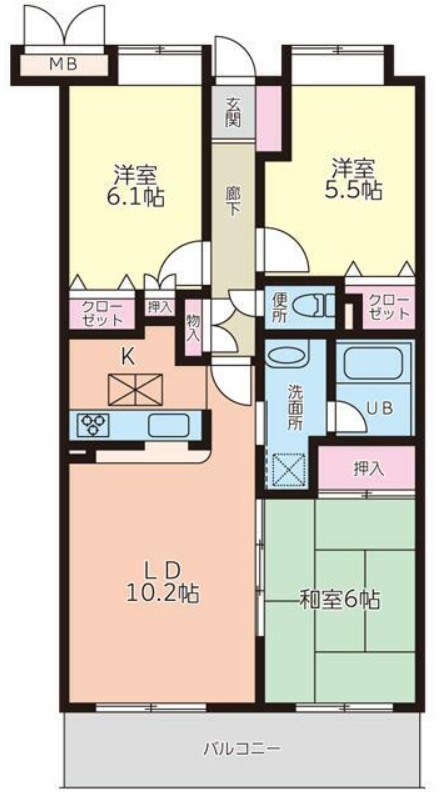 ボナール浜松イースト館 3005号室 間取り