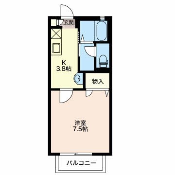 ヒルトップ 202号室 間取り