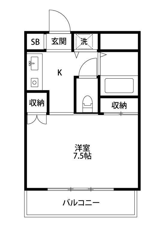 グランティ新潟 301号室 間取り