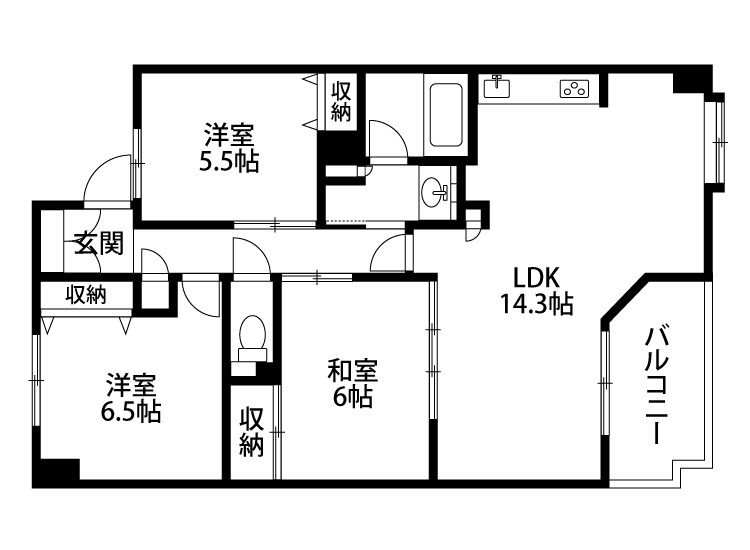 ダイアパレス川端町 502号室 間取り