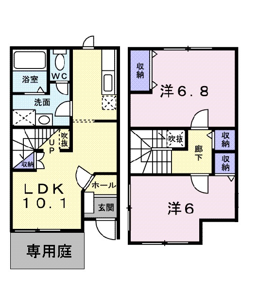 サンテラス　アーイＢ 101号室 間取り