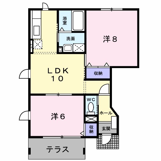 エクセルコーポなるみ 101号室 間取り
