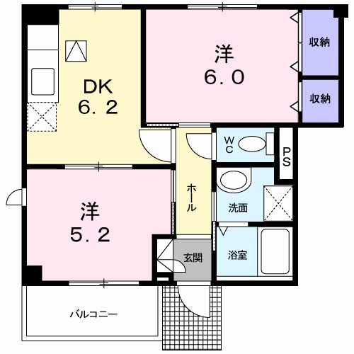 ハイツ悠Ｂ 101号室 間取り