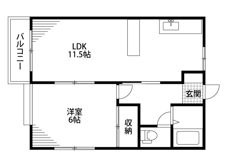 ウィンディーⅡ 103号室 間取り