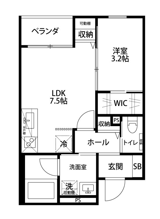 フューチャー東中野山 302号室 間取り