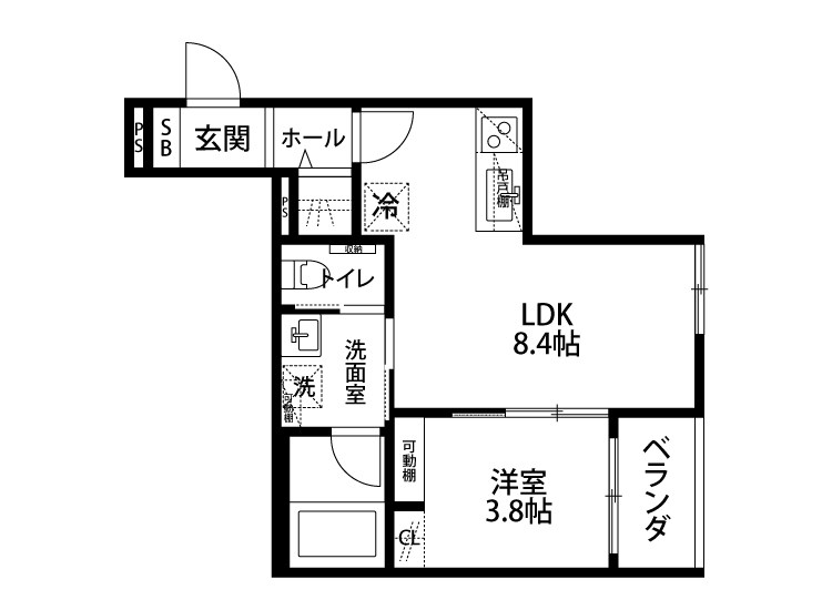 フューチャー東中野山 105号室 間取り