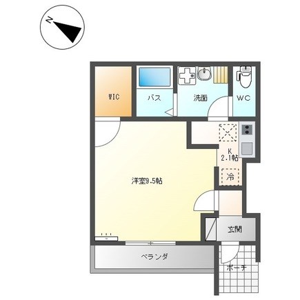 パームヒルズ 101号室 間取り