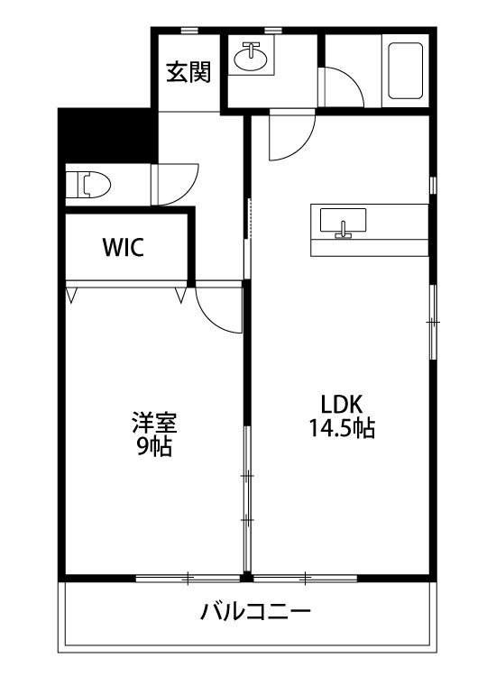 ラフレシール 104号室 間取り