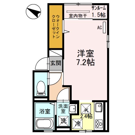 ボヌール　A 101号室 間取り