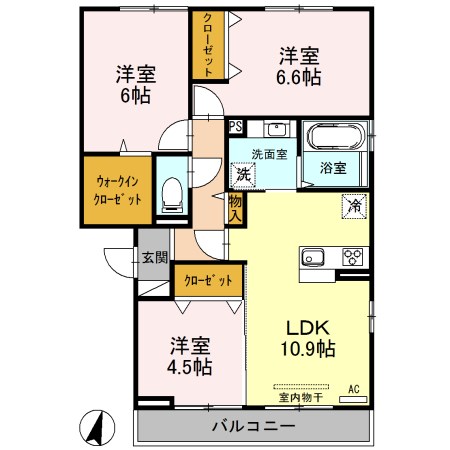 ロイヤルガーデンコート新和B 205号室 間取り