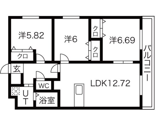 ヴィラ・エザンス 206号室 間取り
