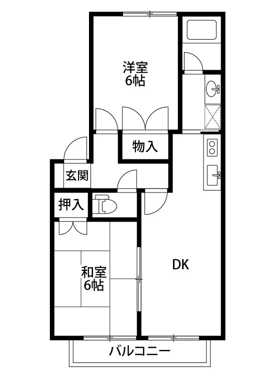 アスターアオキ 202号室 間取り