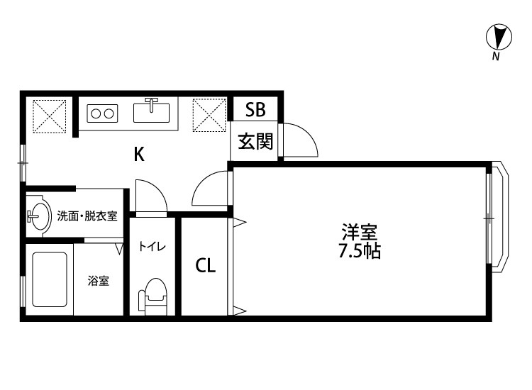 プレステージ悠 203号室 間取り
