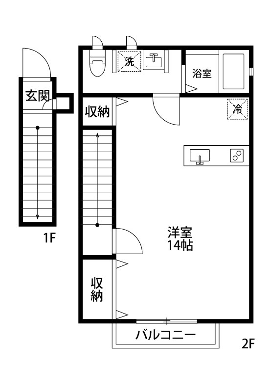 ララクス 202号室 間取り