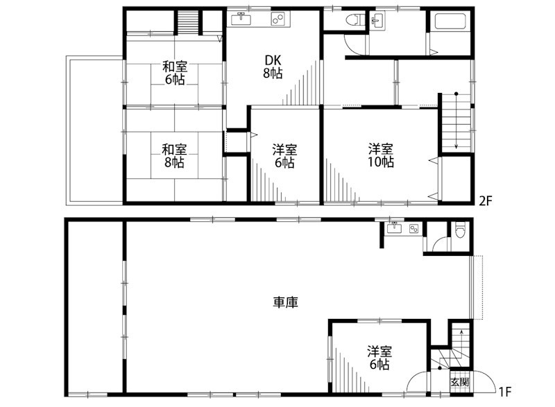 蒲原町山田貸家 間取り
