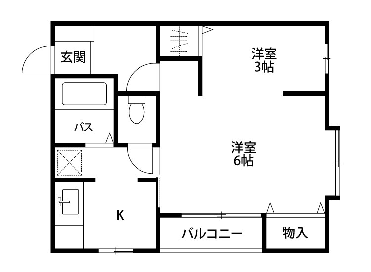 カンピオーネ 203号室 間取り