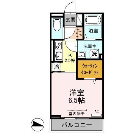 フロントコート 202号室 間取り
