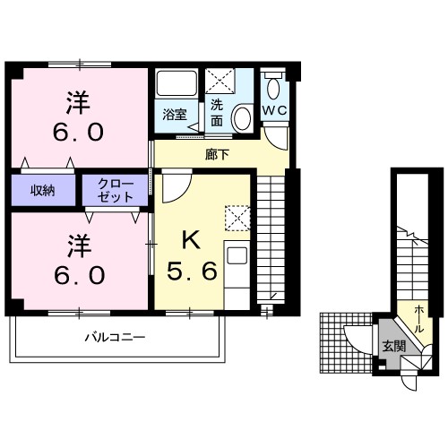 ハイツ悠Ｂ 203号室 間取り