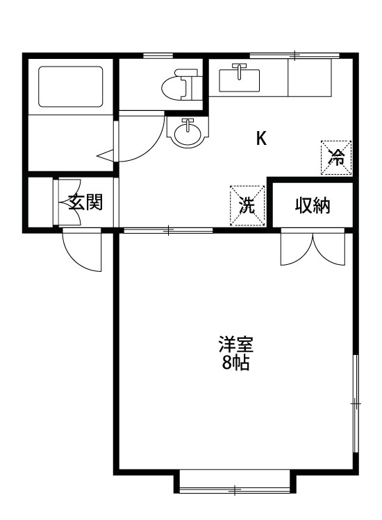 コーポヨコヤマ 202号室 間取り