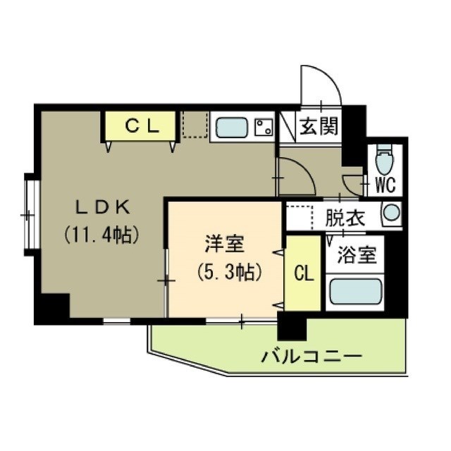 ブラスト南万代 603号室 間取り