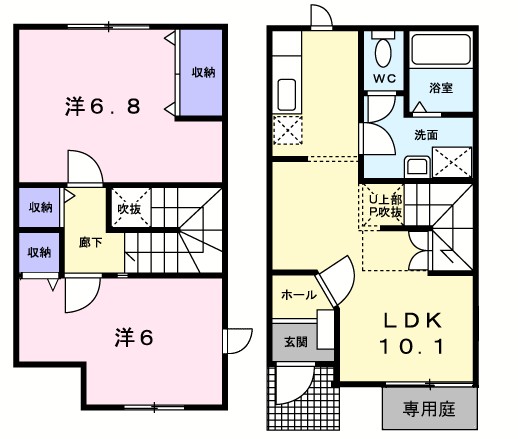 サンテラス　アーイＢ 104号室 間取り