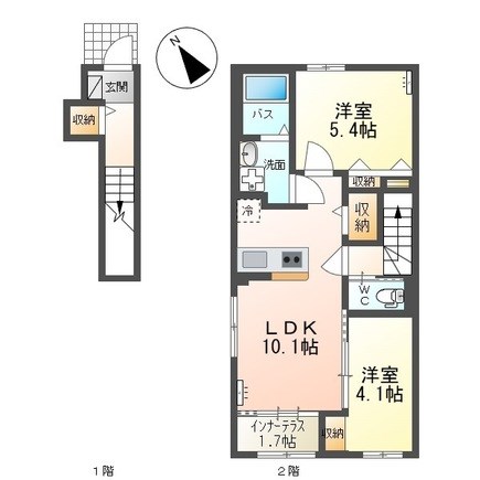 プレシア 206号室 間取り