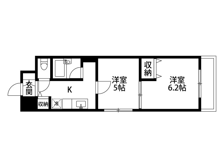 ヴィラ東中通 間取り図