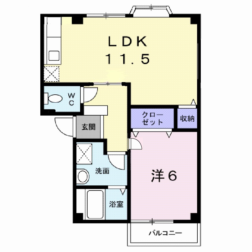 グリーンハイツＢ 103号室 間取り