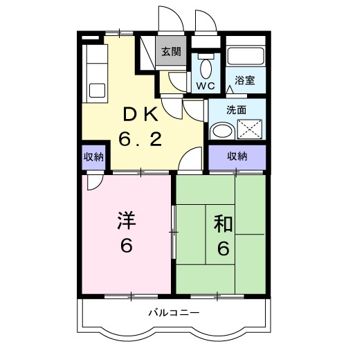 ウィンベル 305号室 間取り