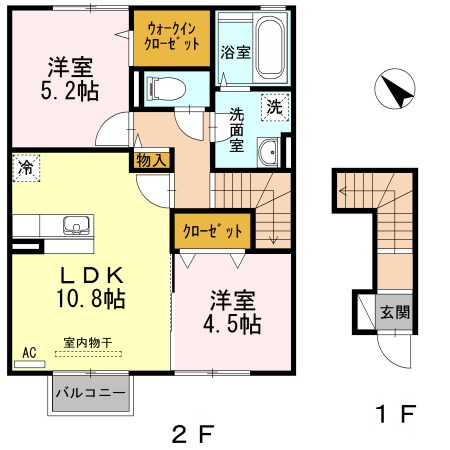 こもれび参番館 201号室 間取り