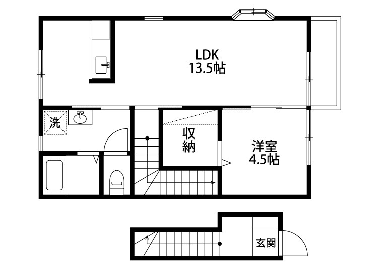 ウエストスター 202号室 間取り