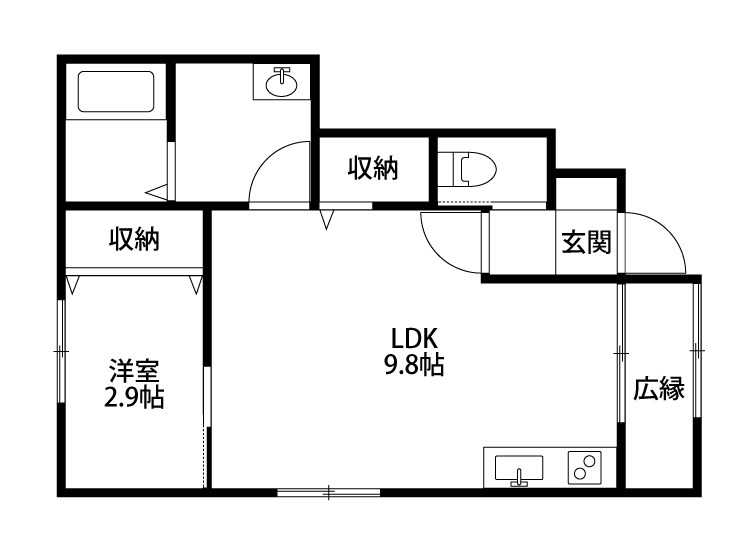 ペオーニア 102号室 間取り