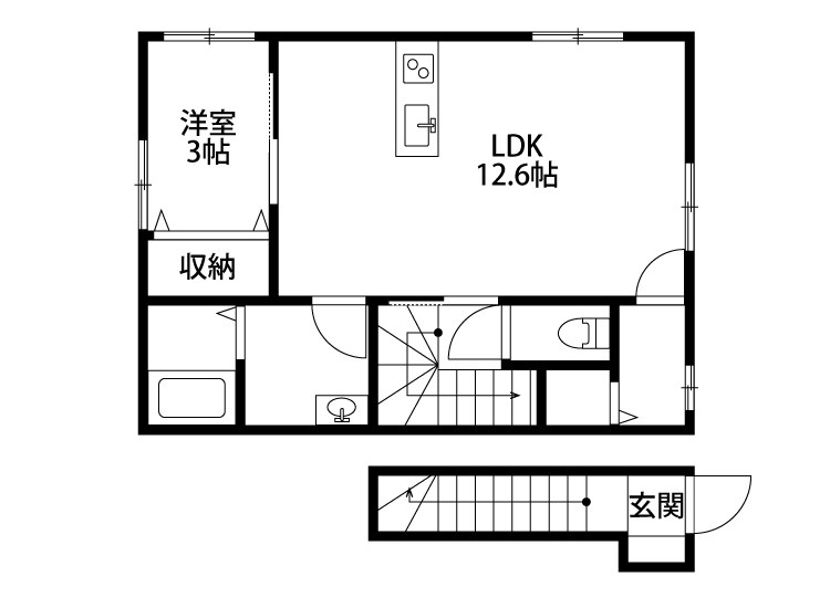 ペオーニア 202号室 間取り
