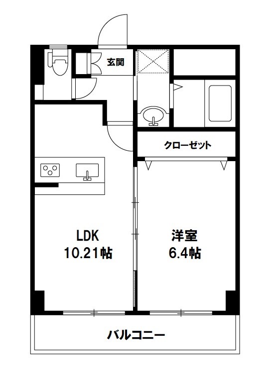 グレイスヴィラ西大畑 203号室 間取り