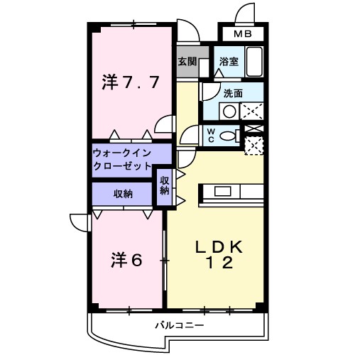 ベル　プロムナード 405号室 間取り