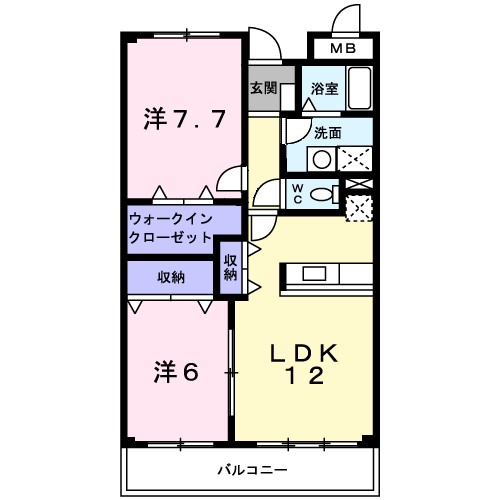 ベル　プロムナード 203号室 間取り