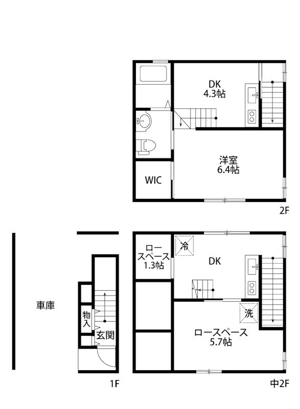 COMODO関屋 L号室 間取り