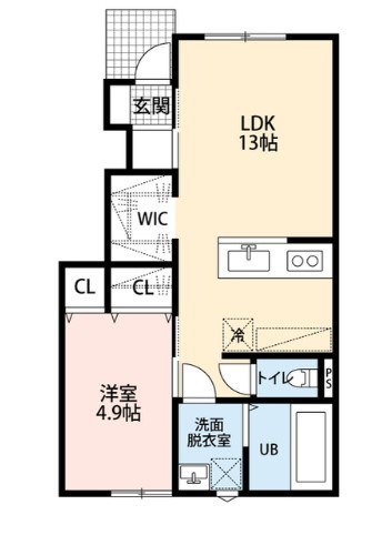 PASEO近江 105号室 間取り
