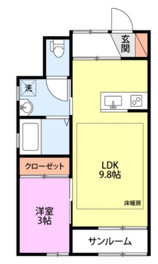 グランディア中山 102号室 間取り